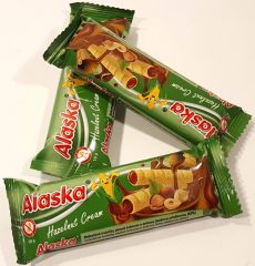 Alaska Mogyoró Ízű Krémmel Töltött Kukorica Rudacskák 18 Gr.